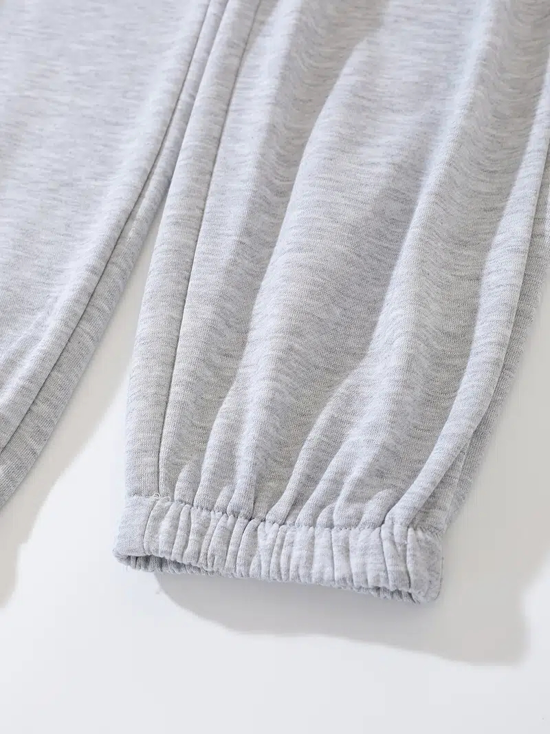 womens solid elastic sweatpants casual high waist sweatpants casual every day pants womens clothing details 4